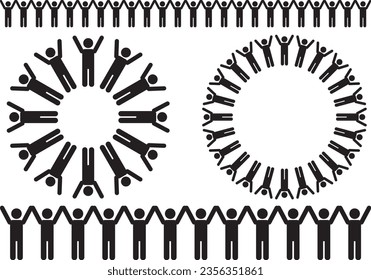 Illustration of a circle of people