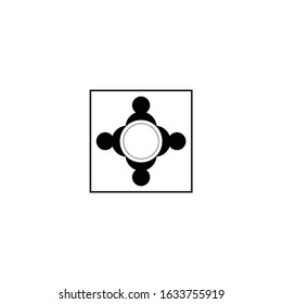 Illustration circle people logo unity teamwork vector design