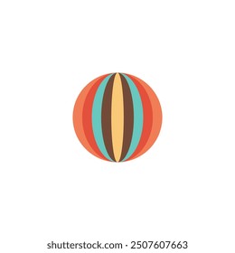 Illustration circle retro unique design with blank background