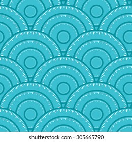 Illustration of Circle With Ruler Shape Vector Seamless Pattern. You can find fully worked patterns in swatches library