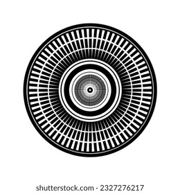 illustration circle as seen from above 