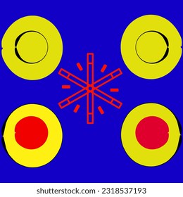 illustration of a circle shaped like a dice