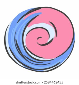 Illustration of a Circle Swirl for Abstract and Decorative Designs Perfect for logo design, motion graphics, and creative patterns