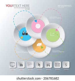 illustration circle vector of Abstract business infographic  background