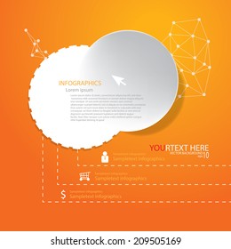 illustration circle vector of Abstract business infographic  background