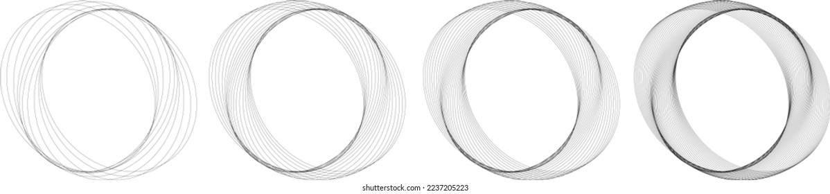 Ilustración con círculos. Vector blanco y negro. Patrón de círculo. Anillo de abstracción.