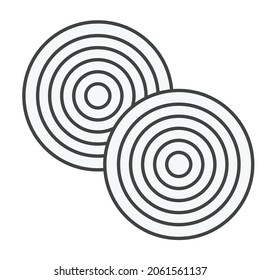 Illustration circles pattern on grey background.