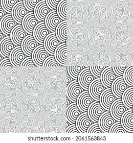Illustration circles pattern on grey background.