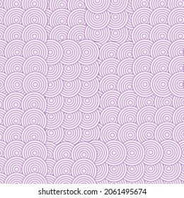 Illustration circles pattern on purple background.