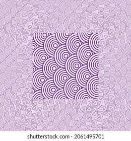 Illustration circles pattern on purple background.