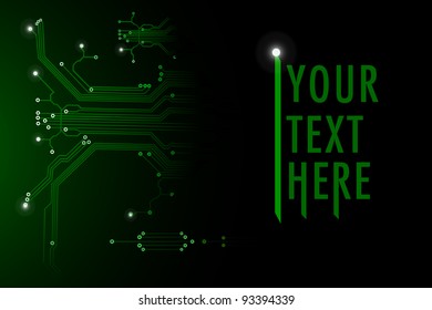 illustration of circuit in abstract technology background