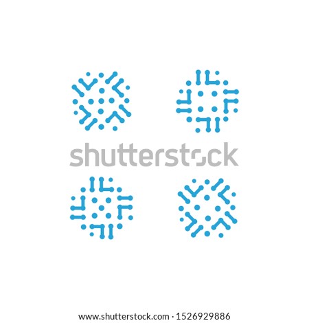 The illustration circuit Technology vector logo, Data And Technology sign