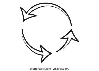 ilustração de uma seta circular ou reciclar EPS 10