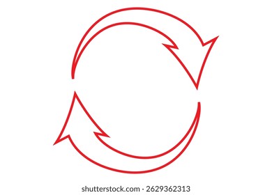 ilustração de uma seta circular ou reciclar. traçado, preenchimento, 3d óptica EPS 10