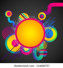 illustration of circular colorful shape on abstract vector background
