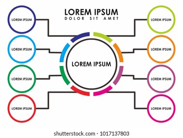 illustration of circular infographic vector