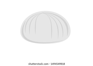 illustration of a circular Islamic hat. White color. the logo.