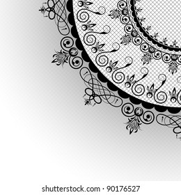 illustration of circular lace on netty background