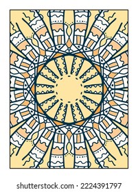 illustration of a circular ornament