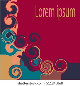 illustration of circular ornaments and text