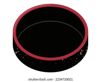 Illustration of a circular sushi oke