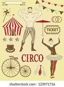 Illustration of the circus