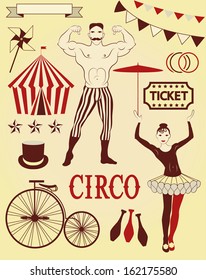 Illustration of the circus