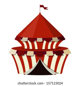 Illustration of a circus on a white background