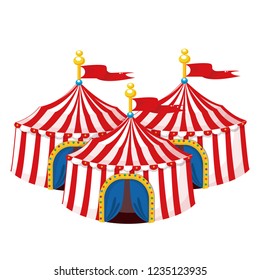 illustration with a circus tent