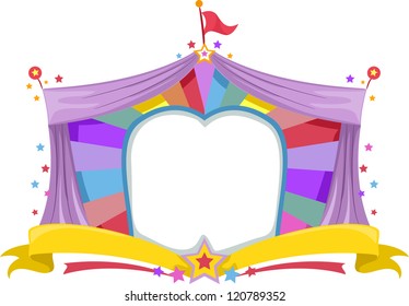 Illustration of a Circus Tent Banner