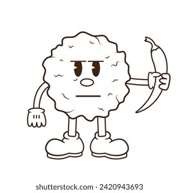 The Illustration of Cireng Boy Icon Flat Mood