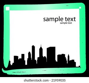 Illustration with city