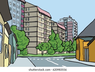illustration of a city