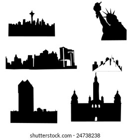 Illustration of city blue