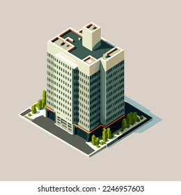 illustration of City buildings icon logo flat color vector style for banner background design template