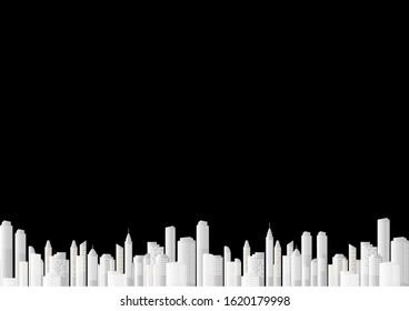 illustration of city landscape, buildings