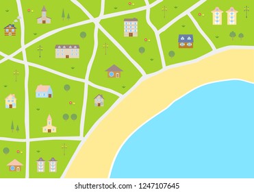 illustration of city map