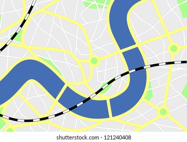 ilustración de un fondo de mapa de ciudad
