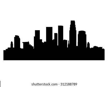Illustration of the city skyline silhouette - Los Angeles