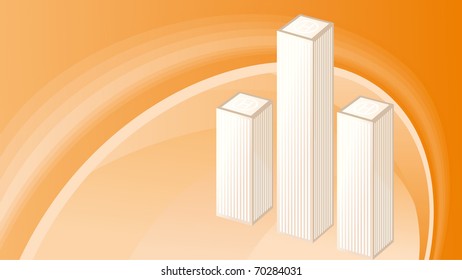 Illustration of city with skyscrapers