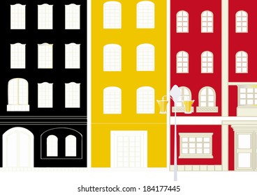 It is an illustration of the cityscape.