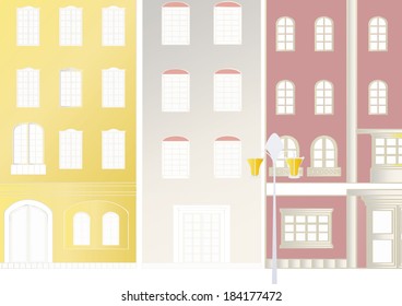 It is an illustration of the cityscape.