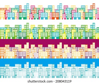 It is an illustration of the cityscape.