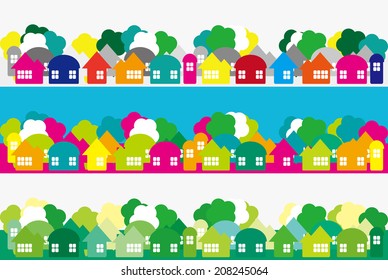 It is an illustration of the cityscape.