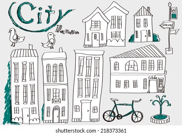 It is an illustration of the cityscape.