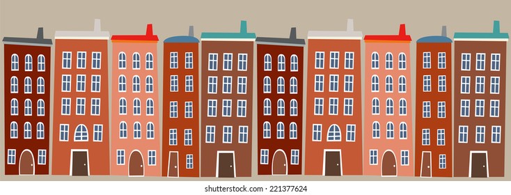 It is an illustration of the cityscape.