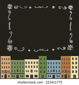 It is an illustration of the cityscape.