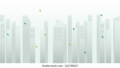 It is an illustration of the cityscape.