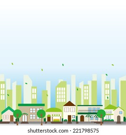 It is an illustration of the cityscape.