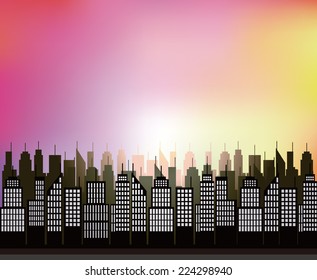 It is an illustration of the cityscape.